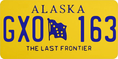 AK license plate GXO163