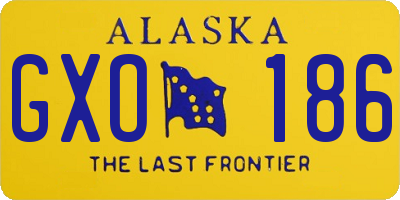 AK license plate GXO186