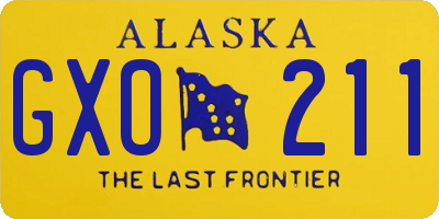 AK license plate GXO211