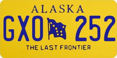AK license plate GXO252