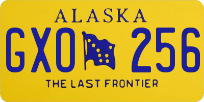 AK license plate GXO256