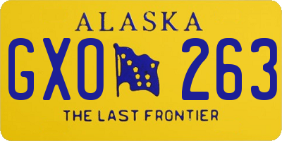 AK license plate GXO263