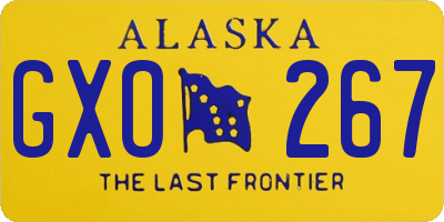 AK license plate GXO267