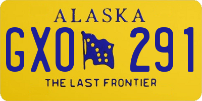 AK license plate GXO291