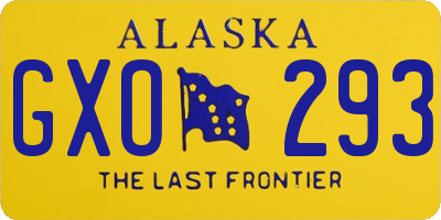 AK license plate GXO293