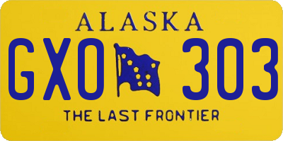 AK license plate GXO303