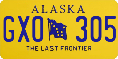 AK license plate GXO305