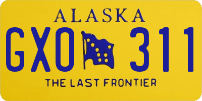 AK license plate GXO311