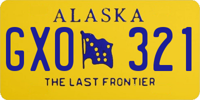 AK license plate GXO321