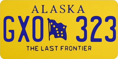 AK license plate GXO323