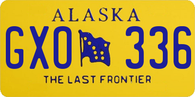 AK license plate GXO336