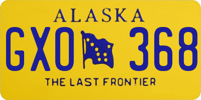 AK license plate GXO368
