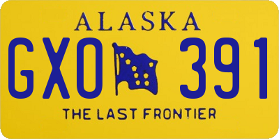 AK license plate GXO391