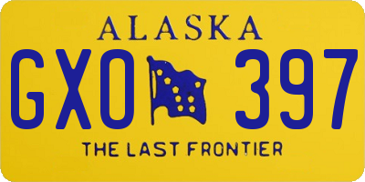 AK license plate GXO397