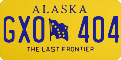 AK license plate GXO404