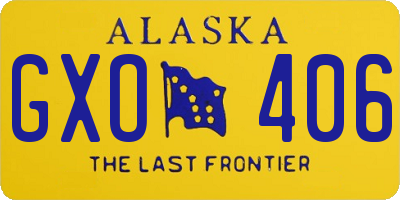 AK license plate GXO406