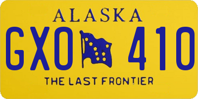 AK license plate GXO410