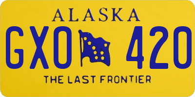 AK license plate GXO420