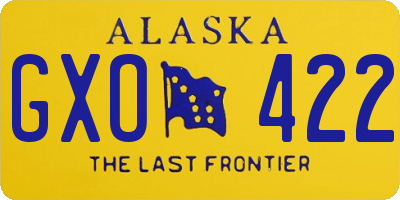 AK license plate GXO422