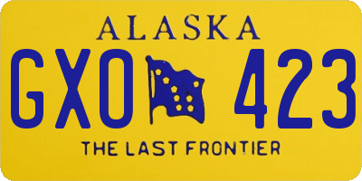 AK license plate GXO423