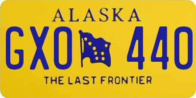 AK license plate GXO440