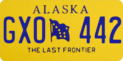AK license plate GXO442