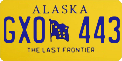 AK license plate GXO443