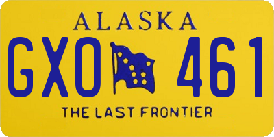 AK license plate GXO461