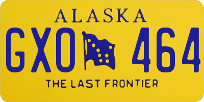 AK license plate GXO464