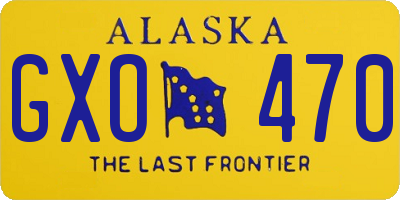 AK license plate GXO470