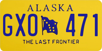 AK license plate GXO471