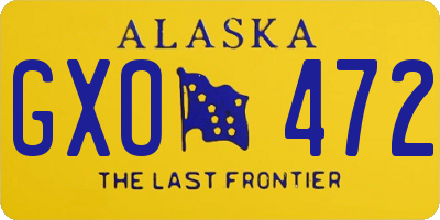 AK license plate GXO472