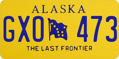 AK license plate GXO473