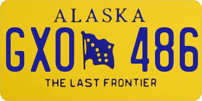 AK license plate GXO486