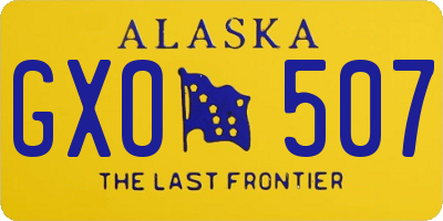 AK license plate GXO507