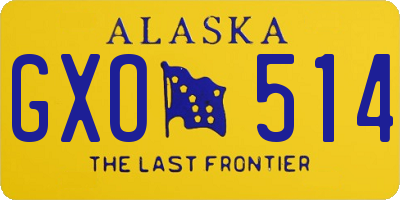 AK license plate GXO514