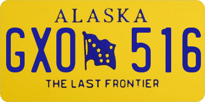 AK license plate GXO516