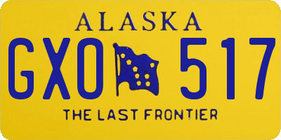 AK license plate GXO517