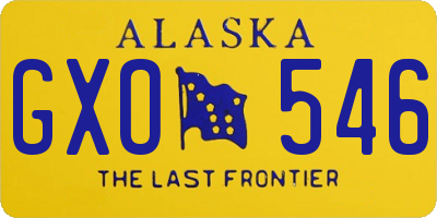 AK license plate GXO546
