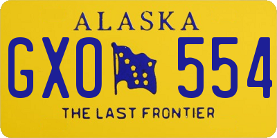 AK license plate GXO554