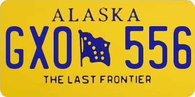AK license plate GXO556