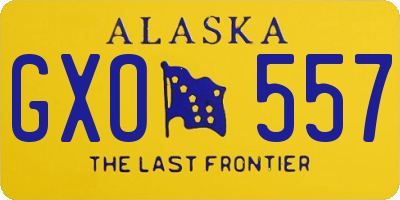 AK license plate GXO557