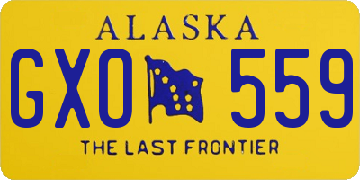 AK license plate GXO559