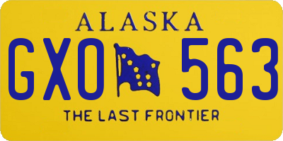 AK license plate GXO563