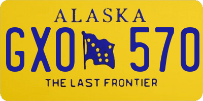 AK license plate GXO570