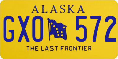 AK license plate GXO572