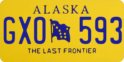 AK license plate GXO593