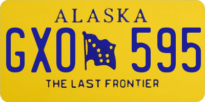 AK license plate GXO595