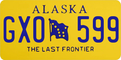 AK license plate GXO599
