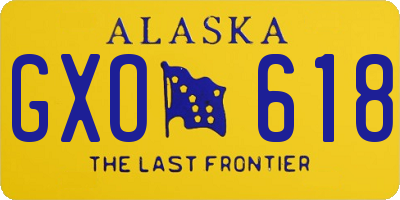 AK license plate GXO618